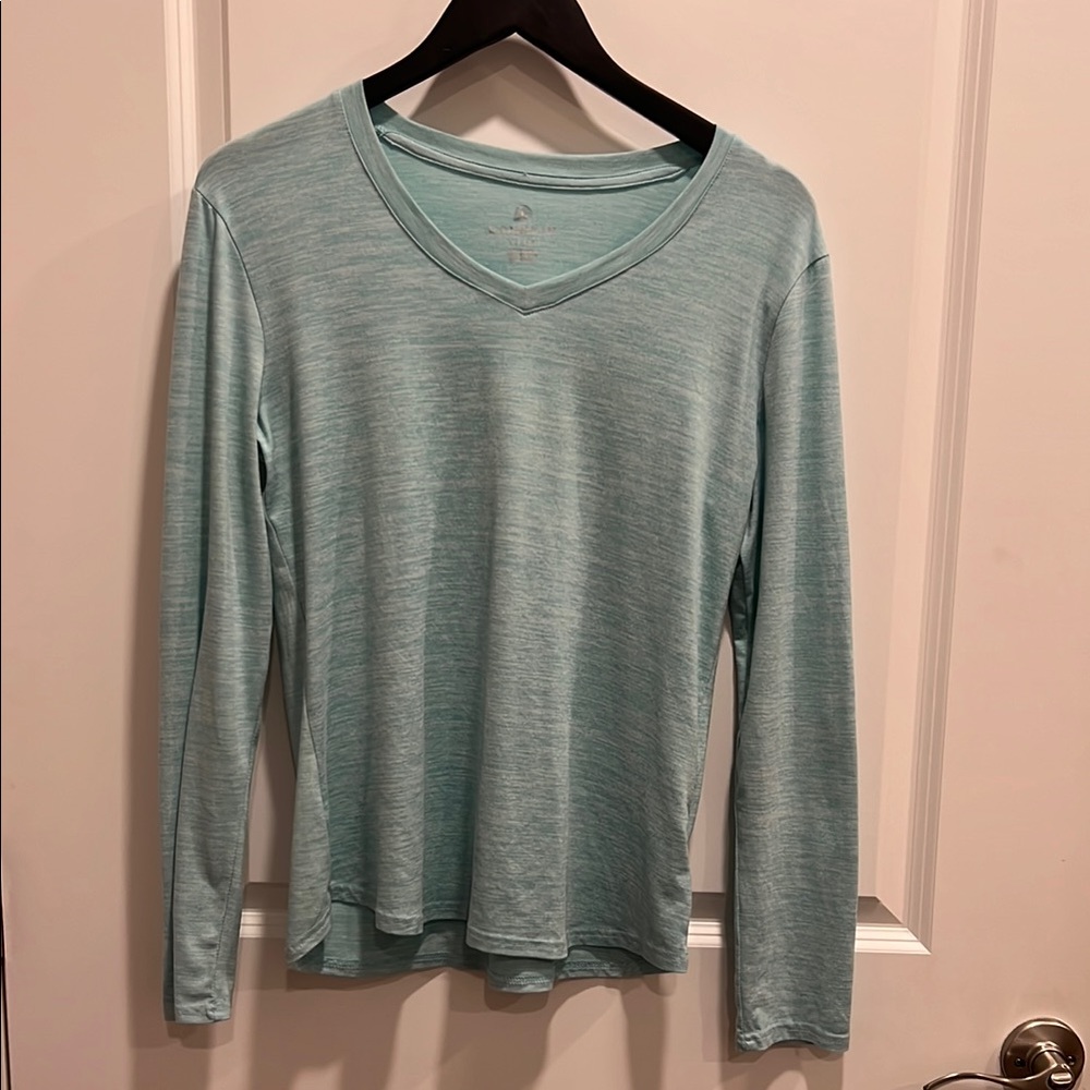 Dan Skin Light Blue Long Sleeve V-Neck Shirt